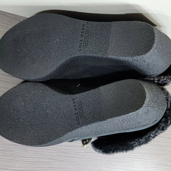 Cole Haan Coralie Wedge Bootie, Black Waterproof Suede, Womens Size 8 & 10 B - Picture 10 of 10